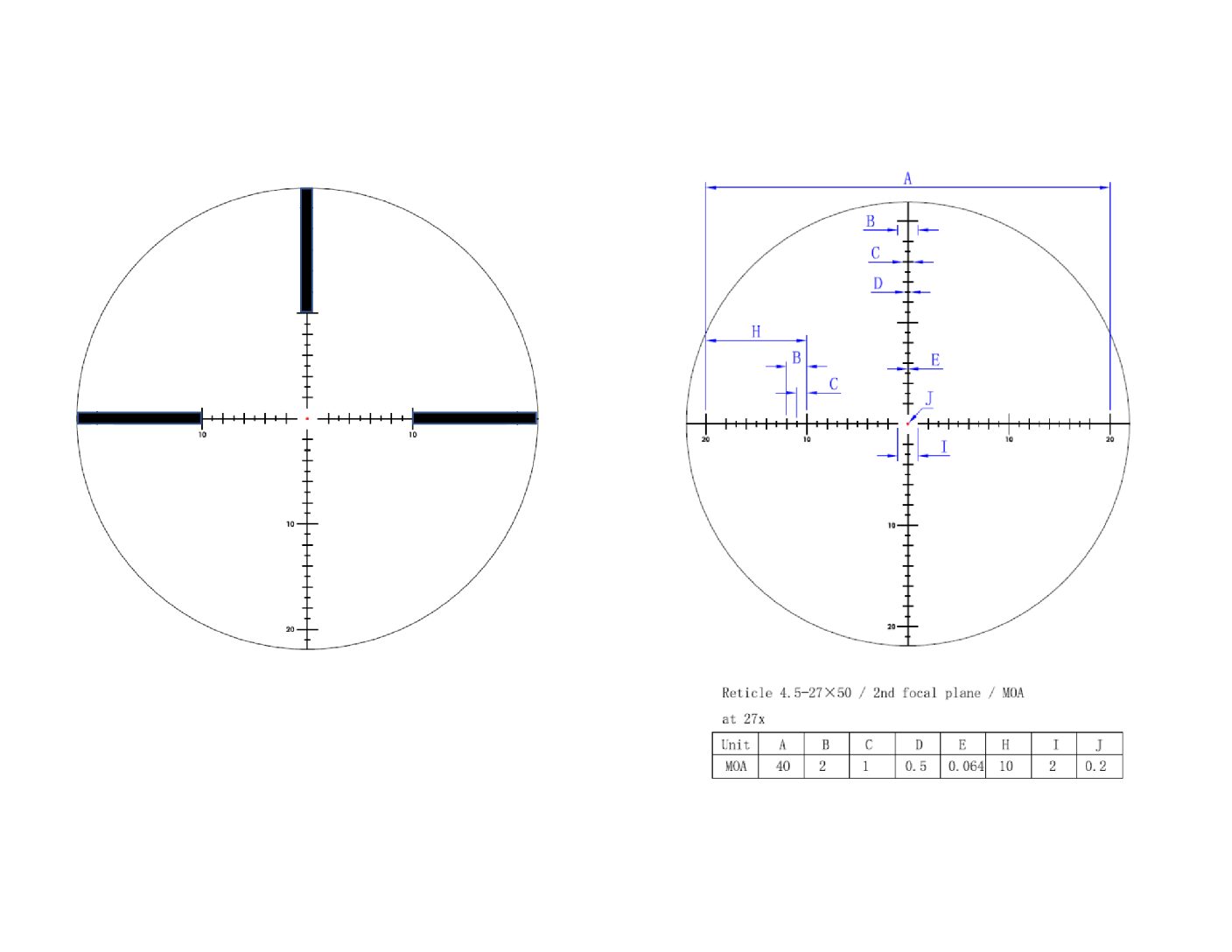 GPO Spectra 6X 4.5-27X50i SFP CCW MOAi