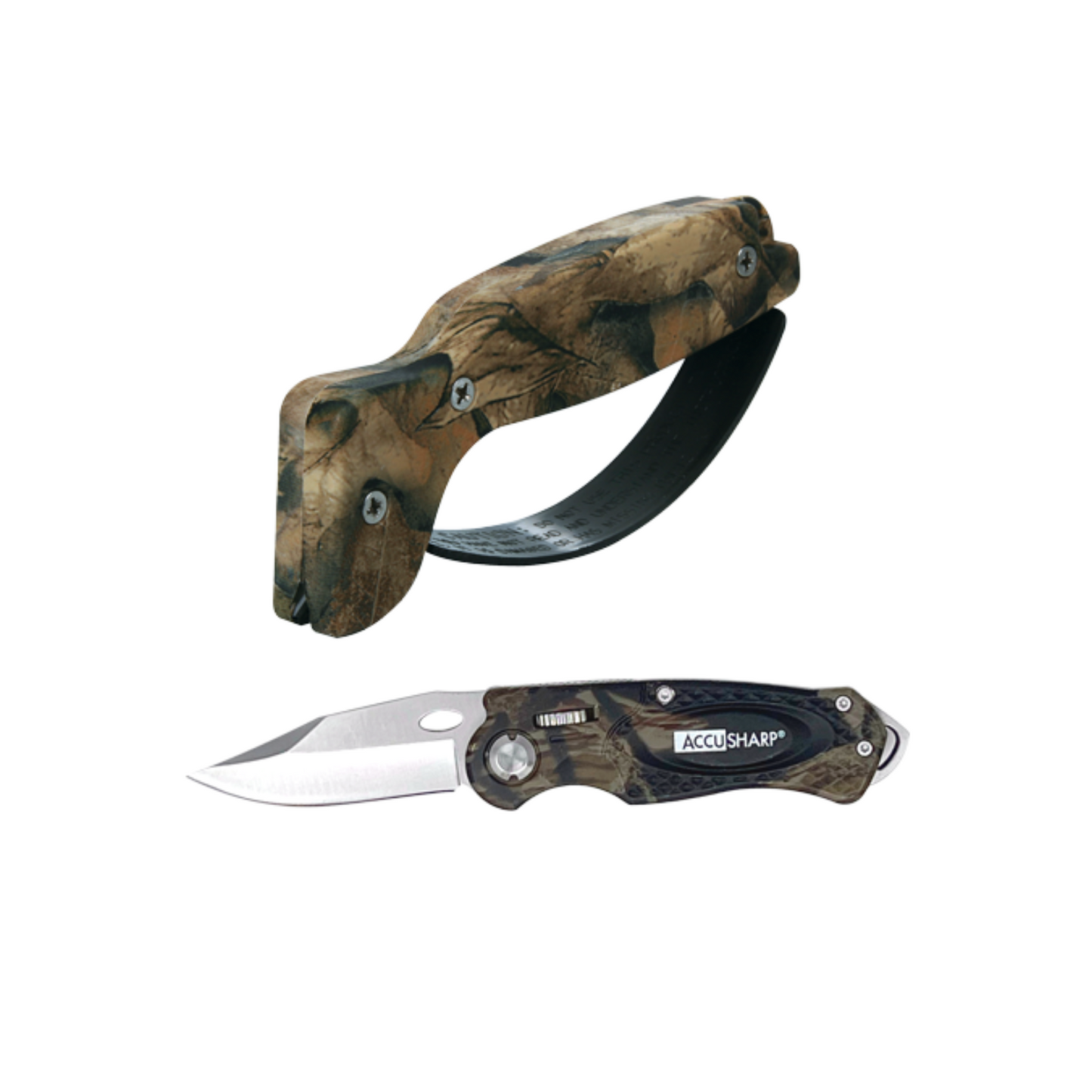 AccuSharp Camo Sharpener & Camo Sport Knife Combo