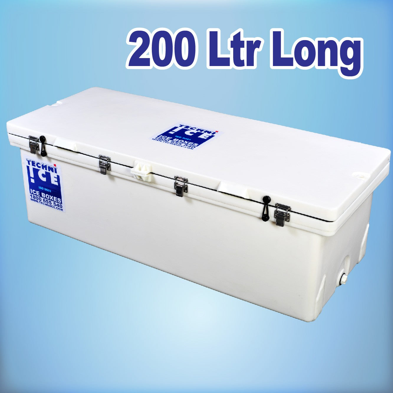 Techniice Classic Ice box 200L White LONG *FREE 18 REUSABLE DRY ICE PACKS VALUES $92