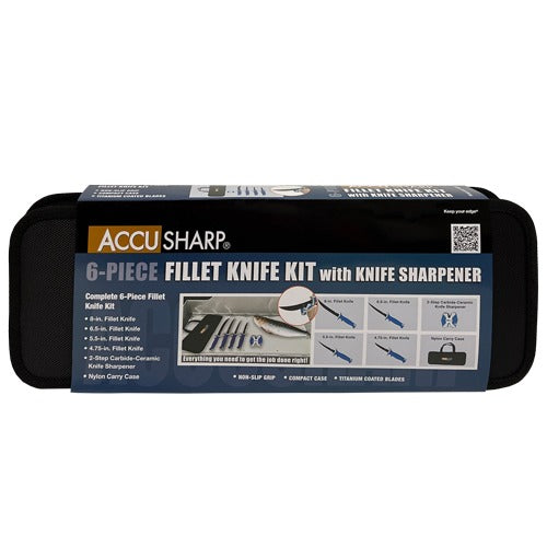 AccuSharp 6-Piece Fillet Knife Kit with Sharpener