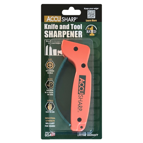 AccuSharp Knife and Tool Sharpener - Blaze Orange
