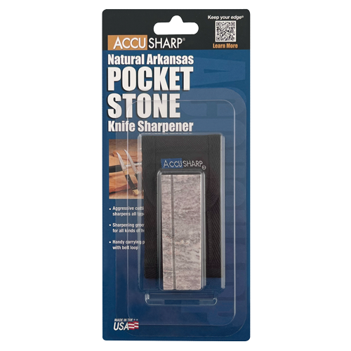 AccuSharp Natural Arkansas 3" Stone w/Pouch