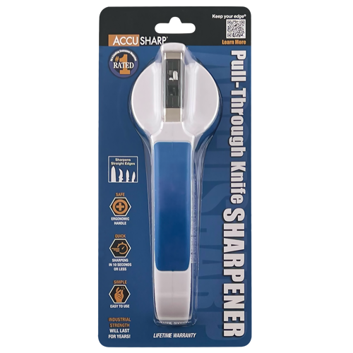 AccuSharp Pull Through Sharpener - White/ Blue