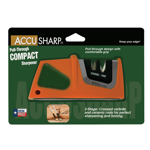 AccuSharp Compact Pull-Through Sharpener - Orange/Green