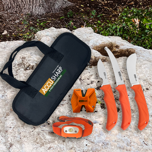 AccuSharp 6 Piece Processing Kit w/Sharpener & Headlamp