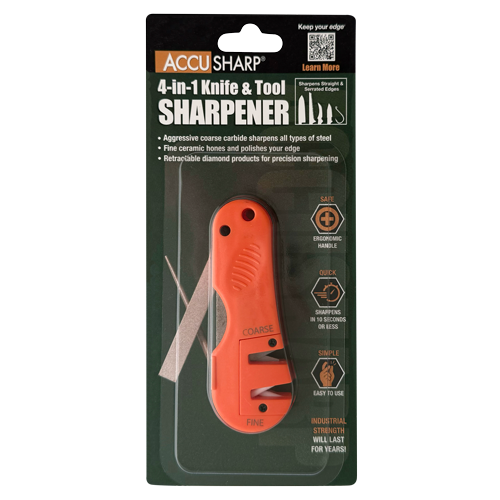 AccuSharp 4-in-1 Knife & Tool Sharpener - Blaze Orange