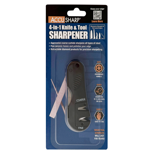 AccuSharp 4-in-1 Knife & Tool Sharpener - Black