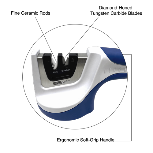 AccuSharp Pull Through Sharpener - White/ Blue