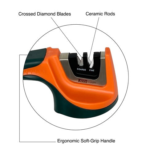 AccuSharp Pull Through Sharpener - Orange/Green