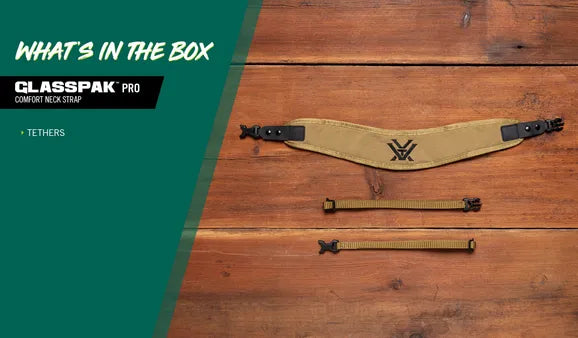 Vortex Glasspack Pro Comfort Neckstrap Tan