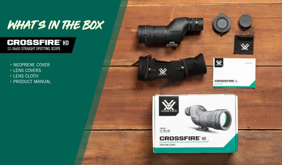 Vortex Crossfire 12-36x50 Straight Spotting Scope