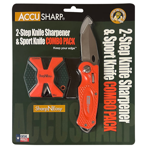 AccuSharp SharpNEasy Orange Two Step & Orange Sport Knife Combo