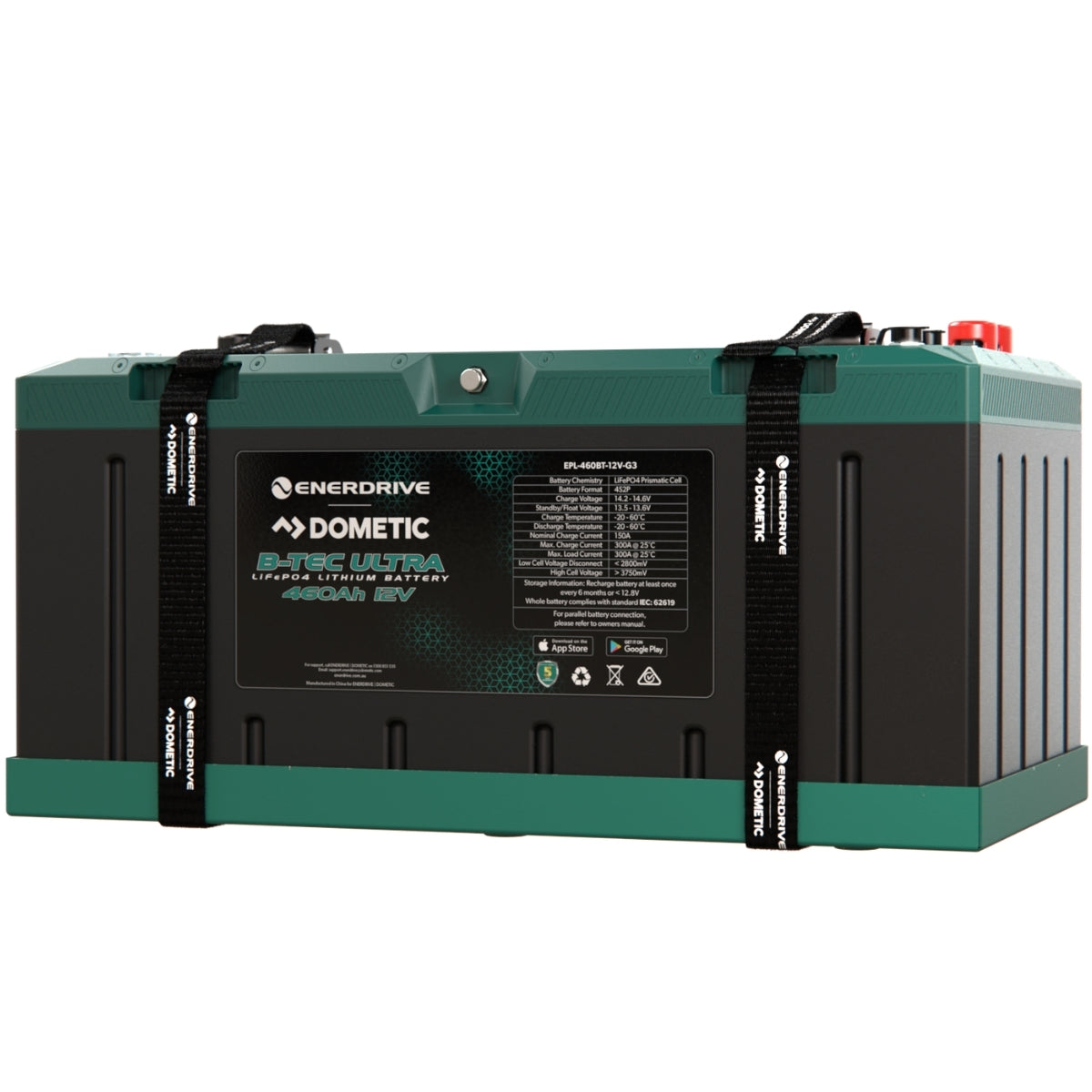 B-TEC ULTRA 12V 460Ah Lithium Battery IP67 Waterproof