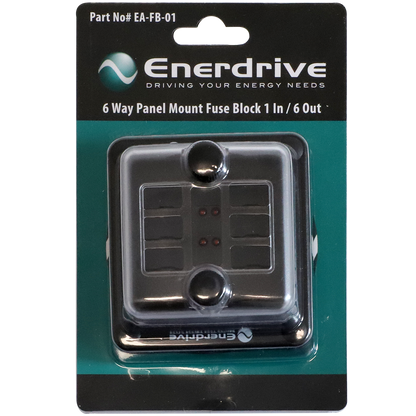 Fuse Block Rear Entry Panel Mount 1 In 6 Out with LEDs