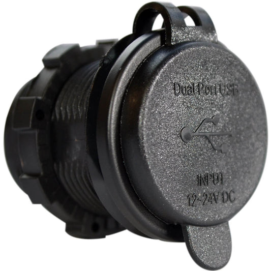 Dual USB-A 4.8A Socket with Cover