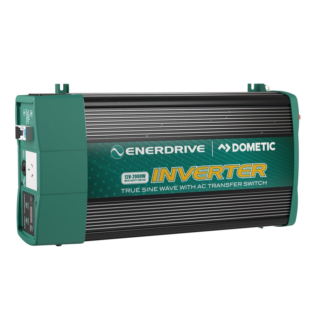2000W 12V True Sine Wave Inverter with AC Transfer & Safety Switch