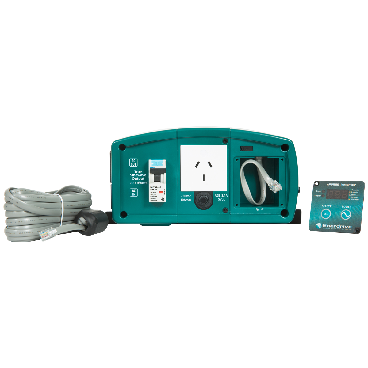 2600W 12V True Sine Wave Inverter with AC Transfer & Safety Switch
