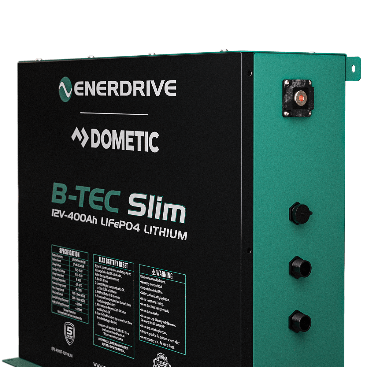 B-TEC 12V 400Ah Slimline Lithium Battery