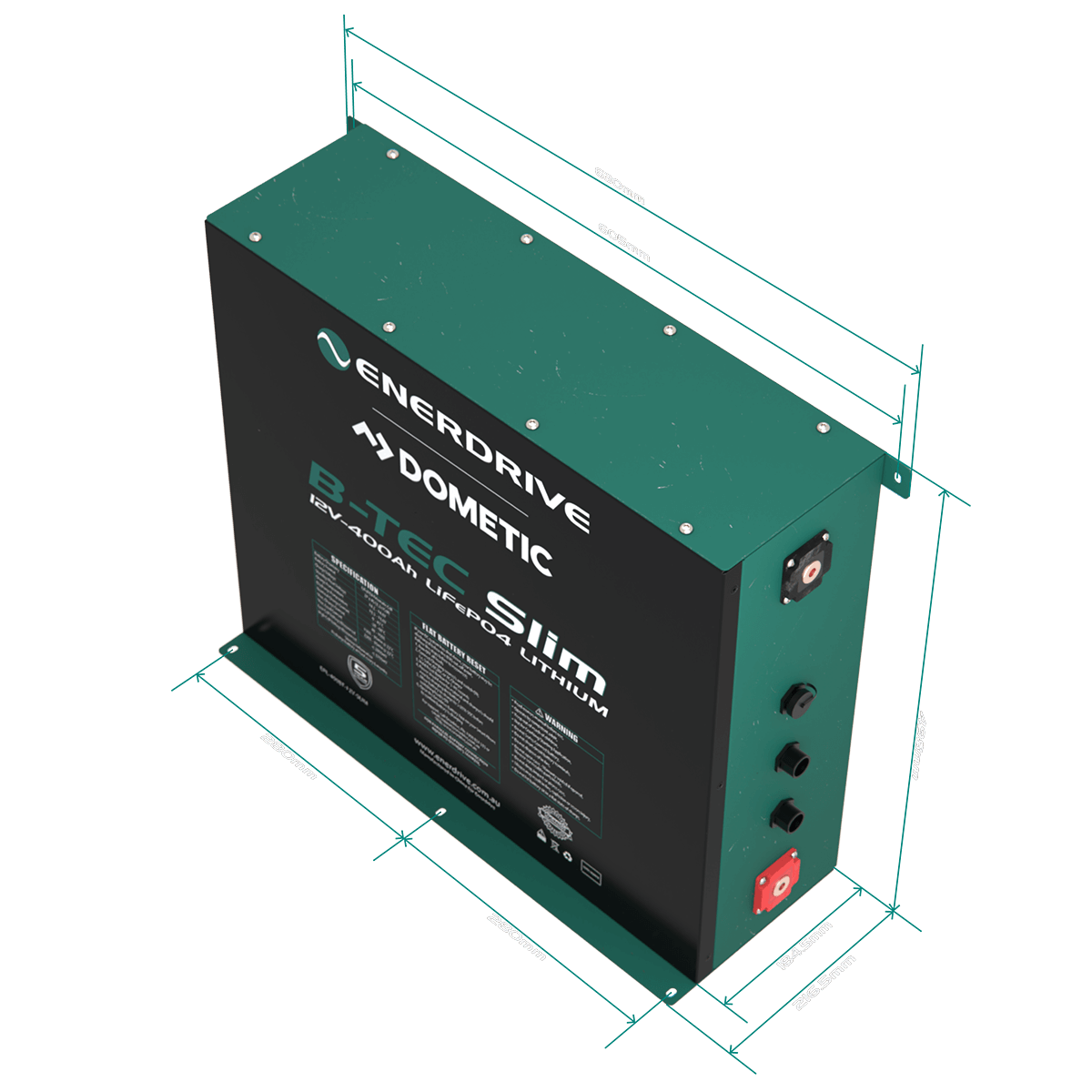 B-TEC 12V 400Ah Slimline Lithium Battery
