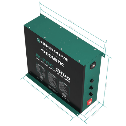 B-TEC 12V 400Ah Slimline Lithium Battery