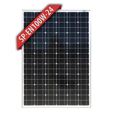 100W 24V Fixed Mono Solar Panel (Silver or Black Frame)