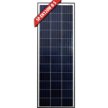 120W Slim Fixed Poly Solar Panel (Silver or Black Frame)