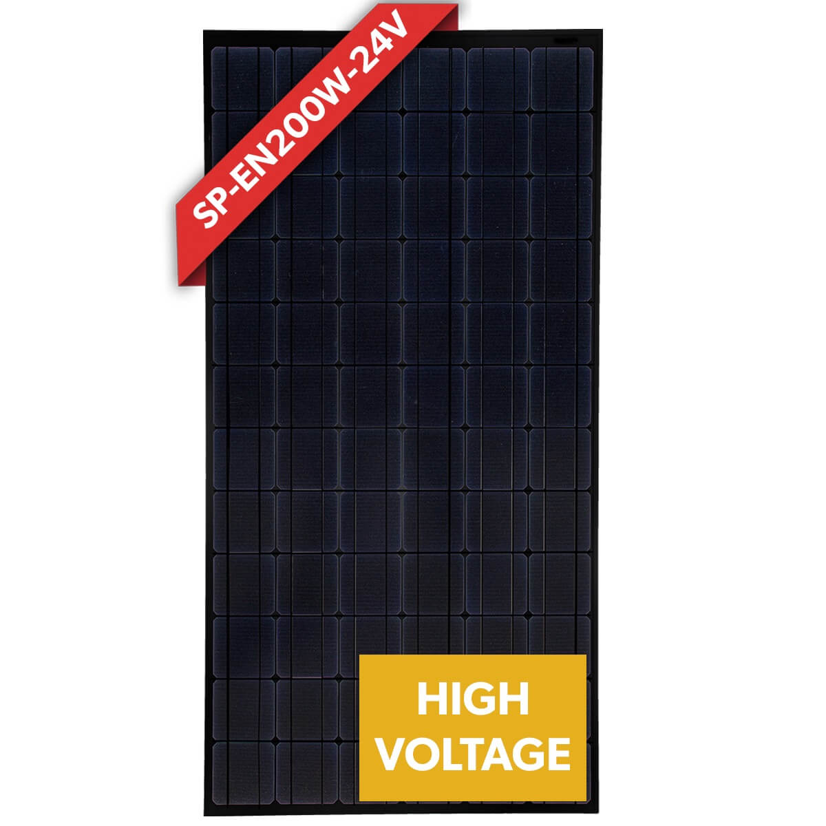 200W 24V Fixed Mono Solar Panel (Silver or Black Frame)