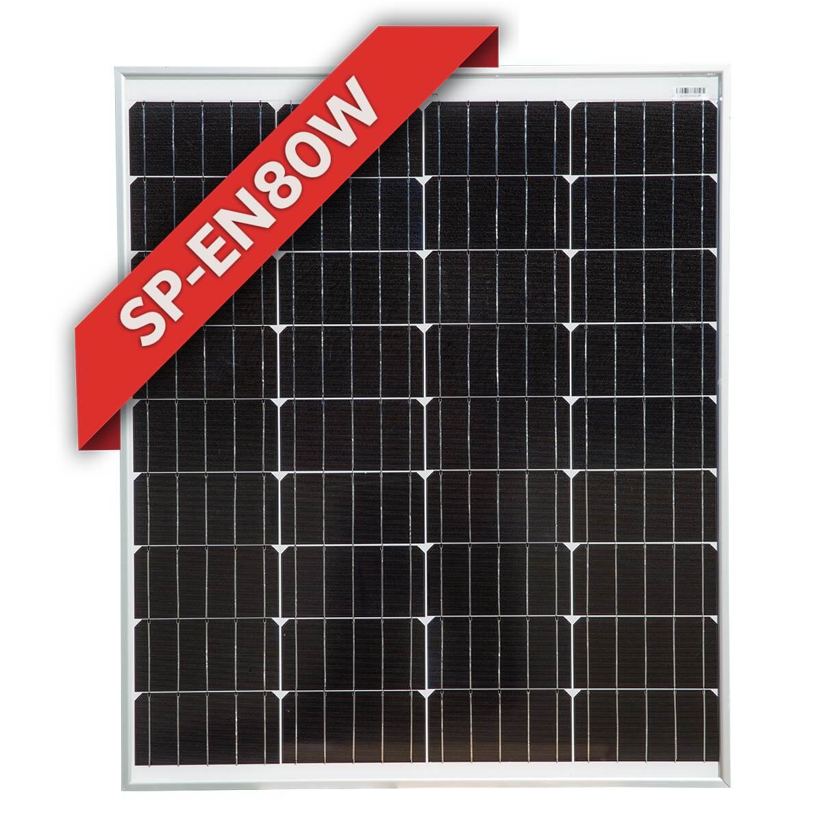 80W Fixed Mono Solar Panel (Silver or Black Frame)