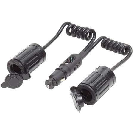 12 Volt Plug with Double Extension Socket