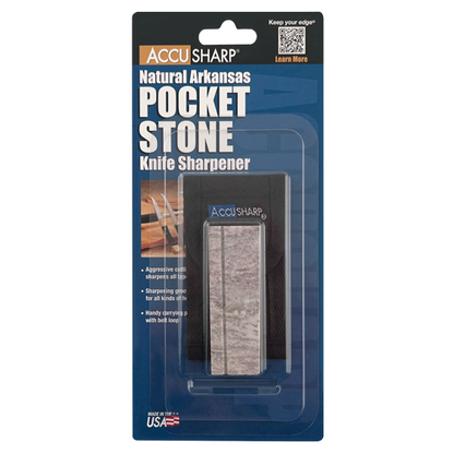AccuSharp Natural Arkansas 3" Stone w/Pouch