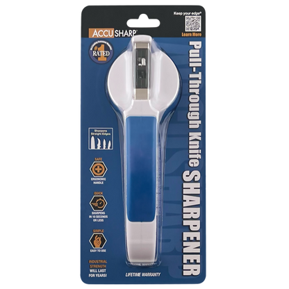 AccuSharp Pull Through  Sharpener - White/ Blue