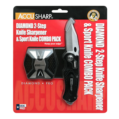 AccuSharp Sport Knife and Two Step Sharpener Combo Pack