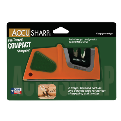 AccuSharp Compact Pull-Through Sharpener - Orange/Green