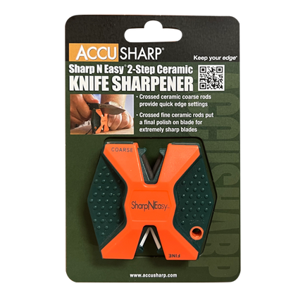 AccuSharp SharpNEasy Orange Two Step Sharpener - Carded
