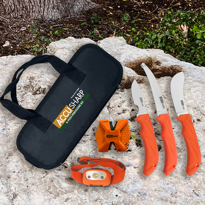 AccuSharp 6 Piece Processing Kit w/Sharpener & Headlamp