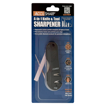 AccuSharp 4-in-1 Knife & Tool Sharpener - Black