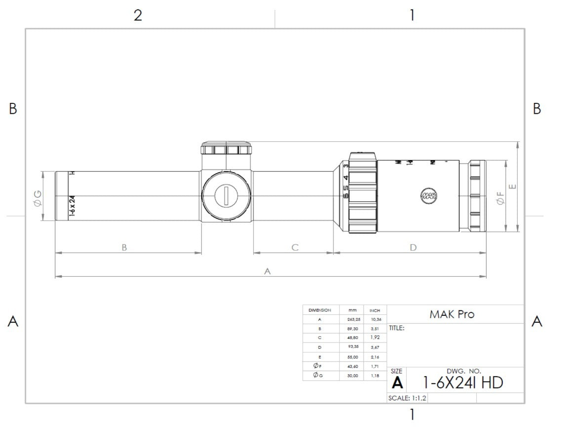 MAK 1-6x24i HD Premium Rifle Scope