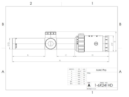 MAK 1-6x24i HD Premium Rifle Scope